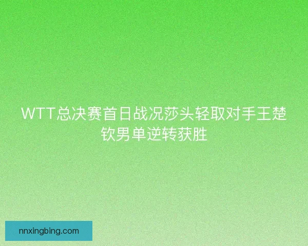WTT总决赛首日战况莎头轻取对手王楚钦男单逆转获胜