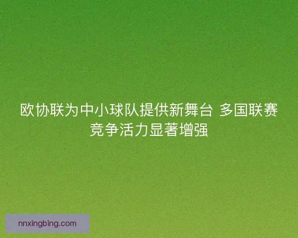 欧协联为中小球队提供新舞台 多国联赛竞争活力显著增强